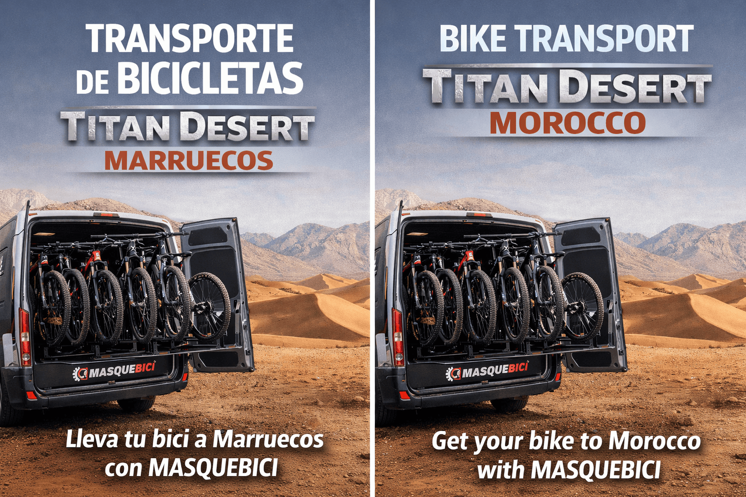 Transporte de bicicletas a Marruecos para la Titan Desert